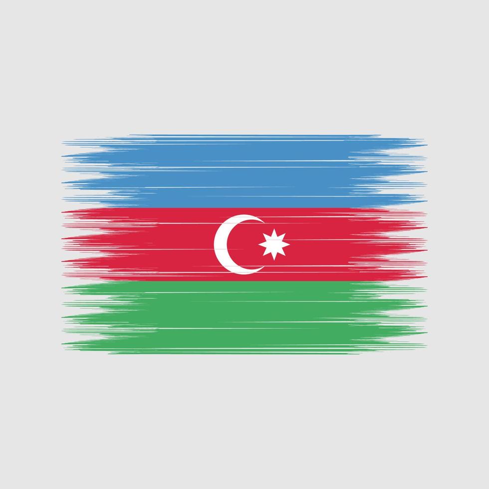 pincel de bandera de azerbaiyán. bandera nacional vector