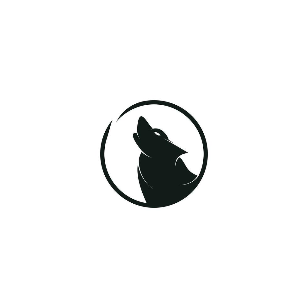 Wolf vector logo design template.