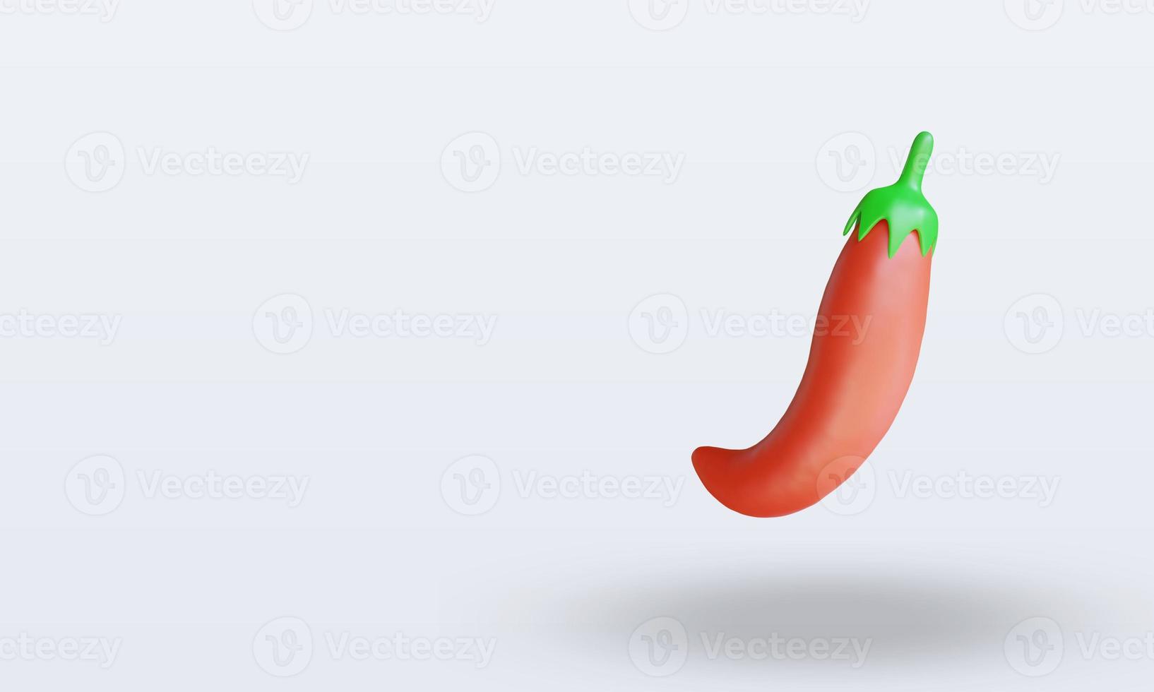 3d Vegetable Red Chillies rendering right view photo