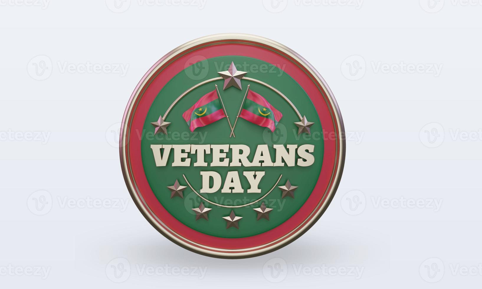 3d Veterans day Mauritania rendering front view photo