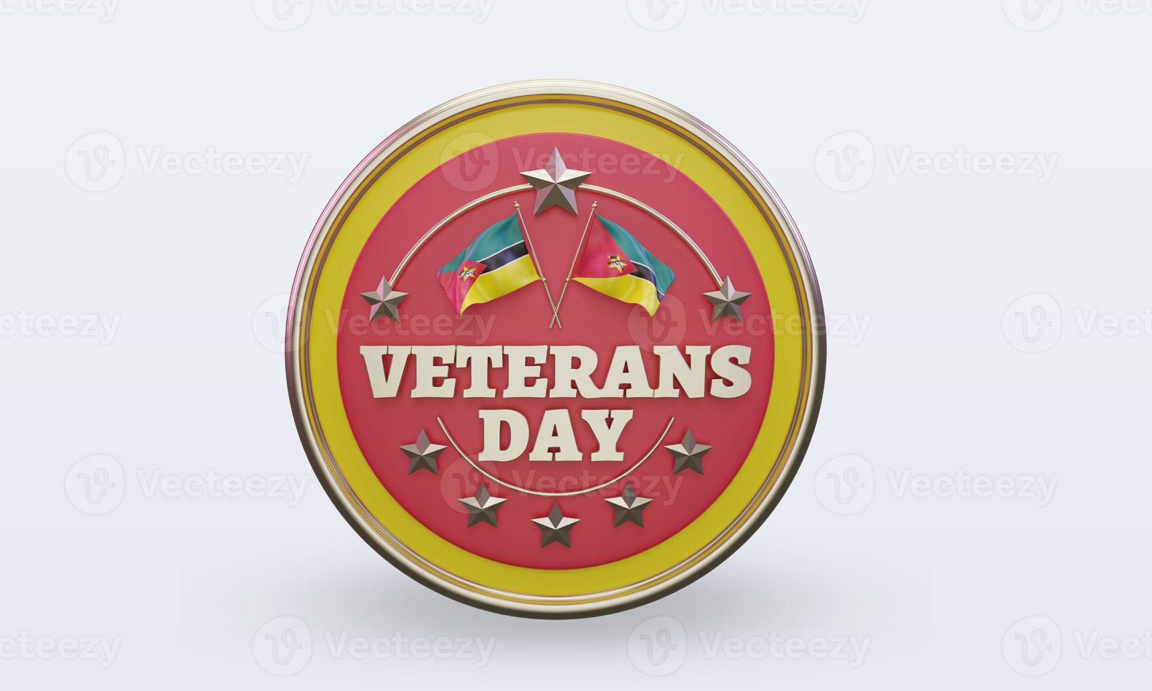 3d Veterans day Mozambique rendering front view photo