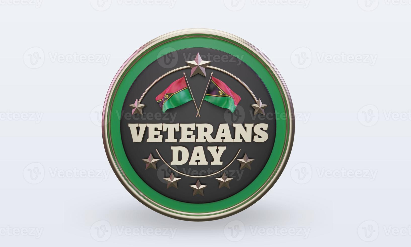 3d Veterans day Vanuatu rendering front view photo