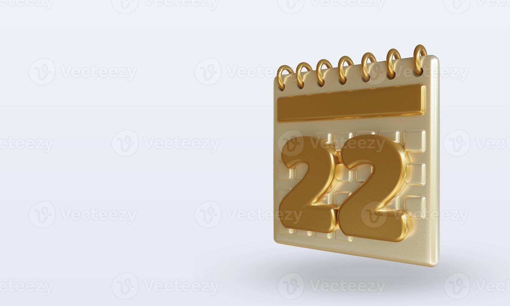 3d Calendar right view twenty two photo