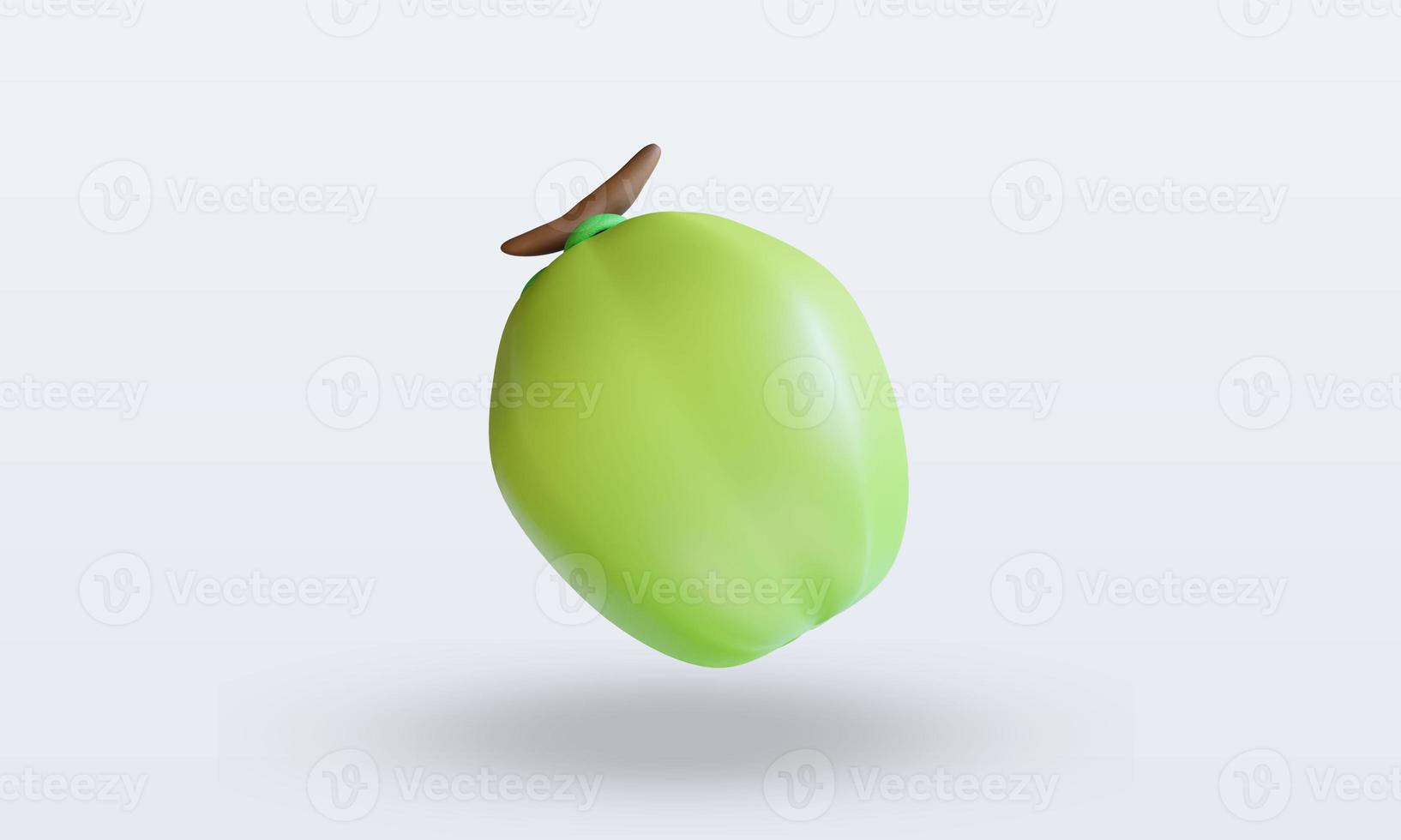 3d Fruits Coconut rendering front view photo