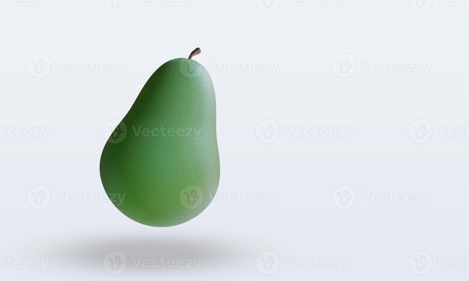 3d Fruits Avocado rendering left view photo