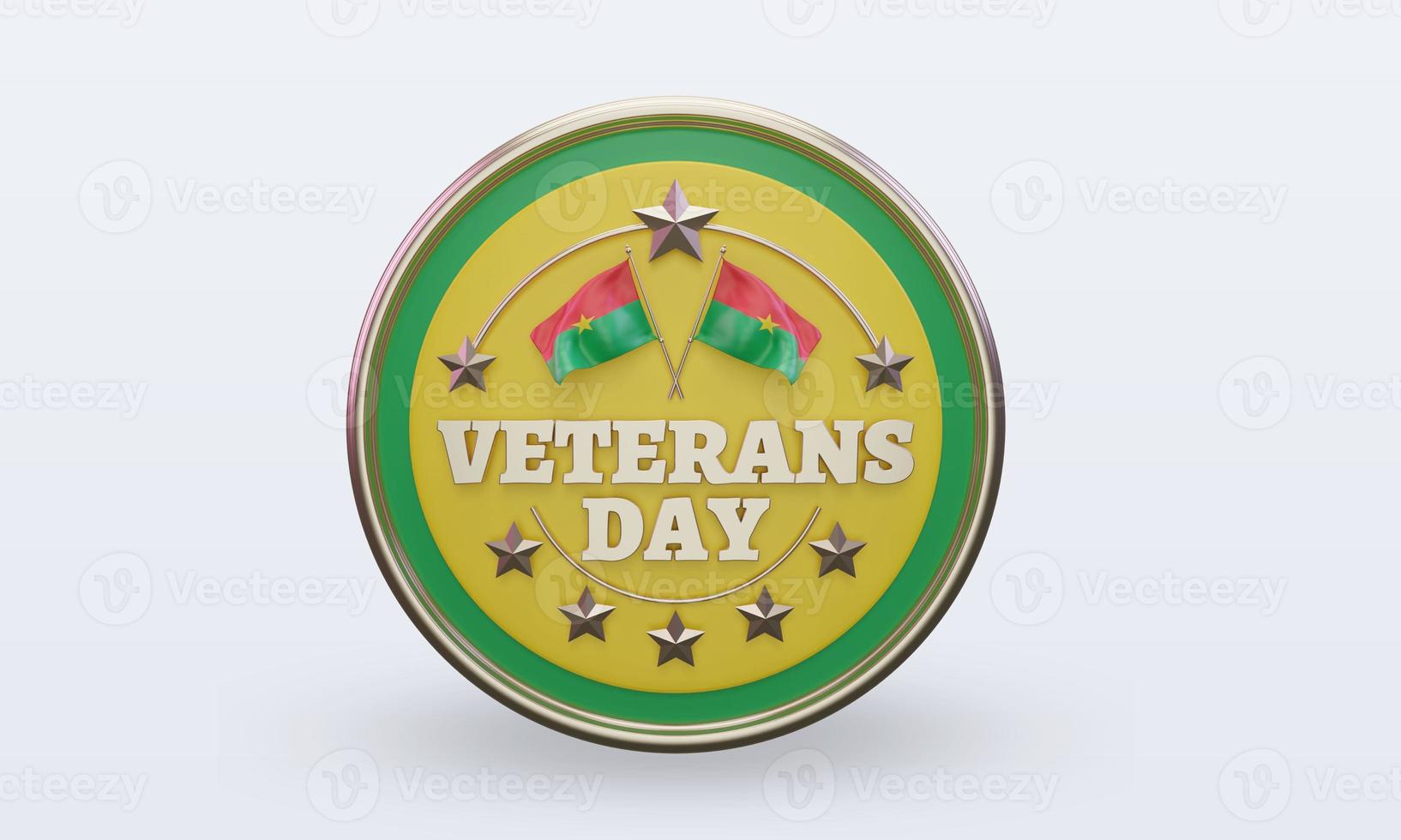 3d Veterans day Burkina Faso rendering front view photo