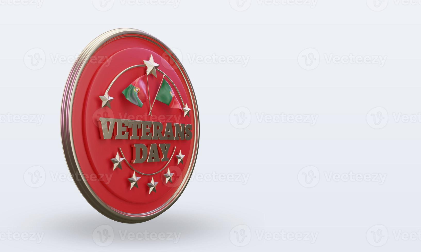 3d Veterans day Portugal rendering left view photo