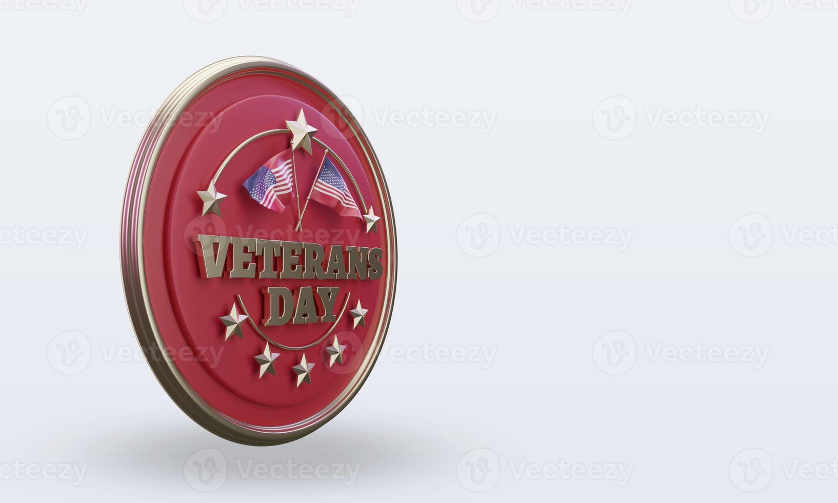 3d Veterans day America rendering left view photo