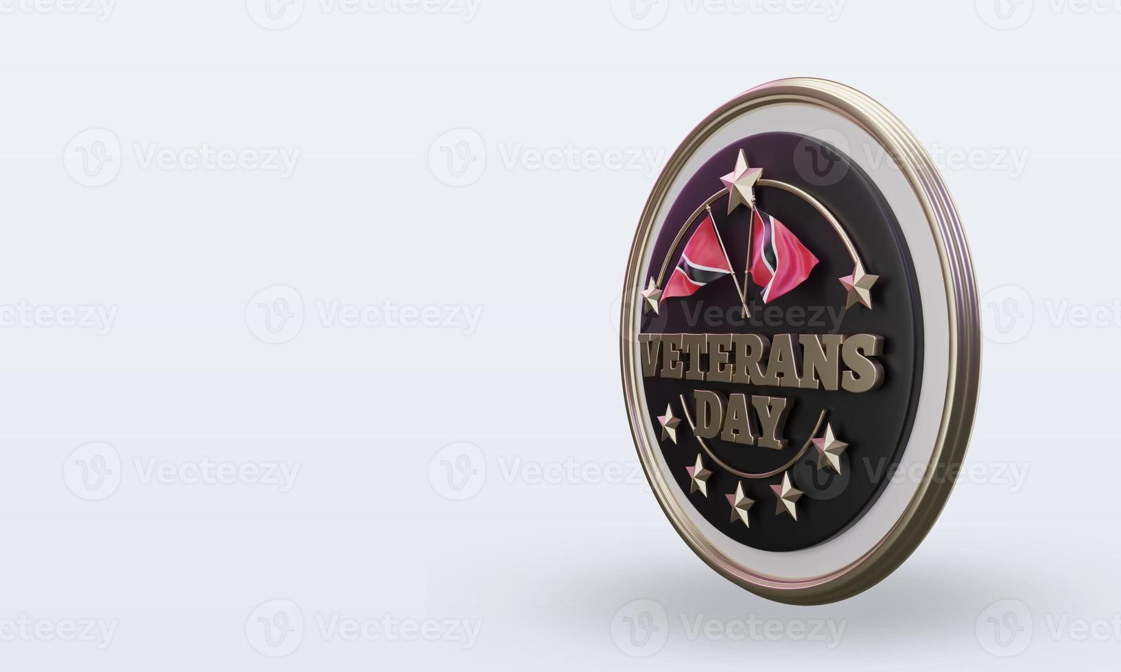 3d Veterans day Trinidad and Tobago rendering right view photo