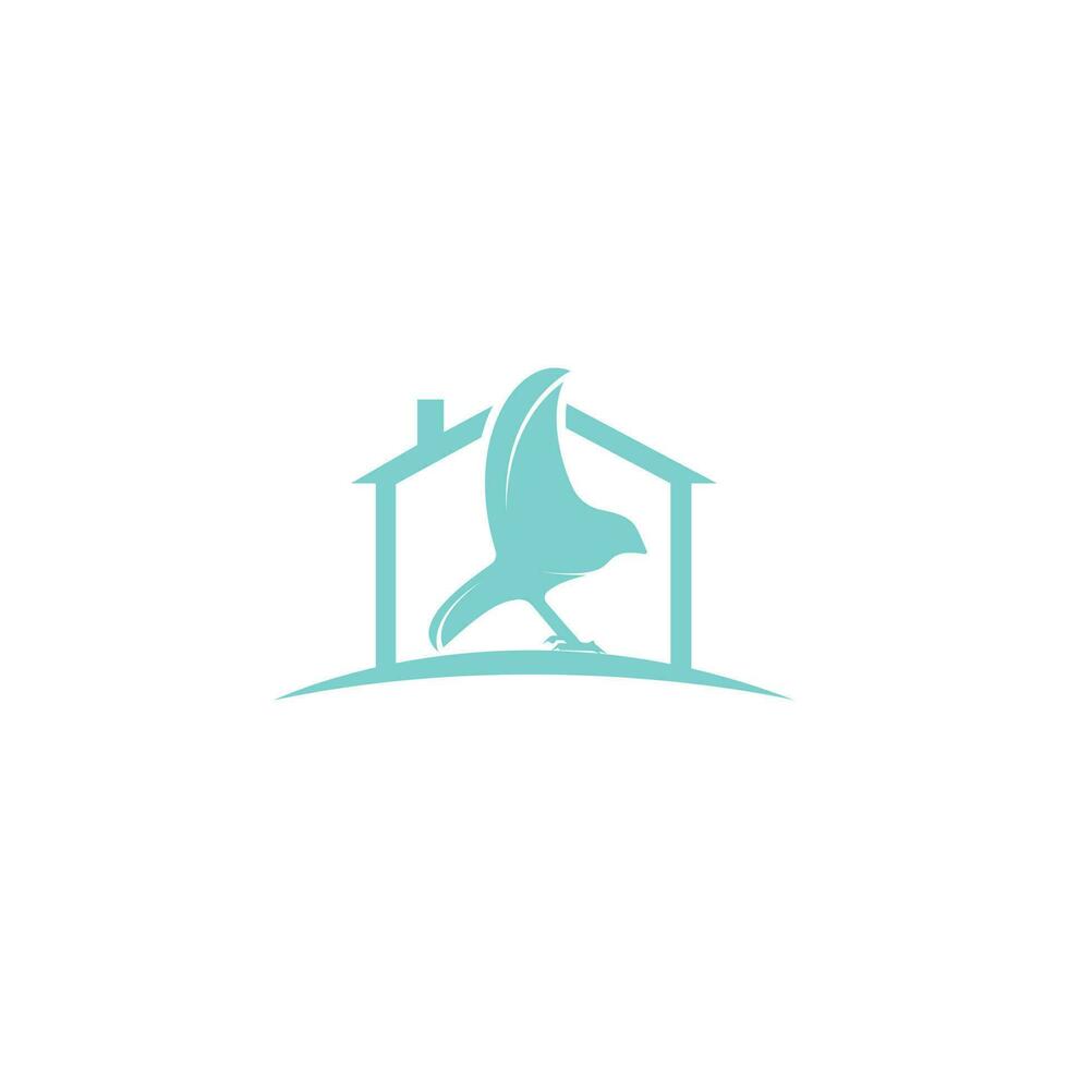 diseño de logotipo de vector de pájaro doméstico.