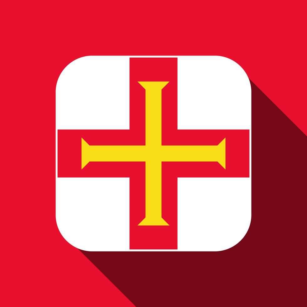 Guernsey flag, official colors. Vector illustration.