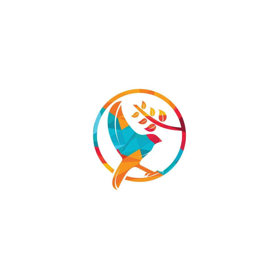 Bird vector logo design template.