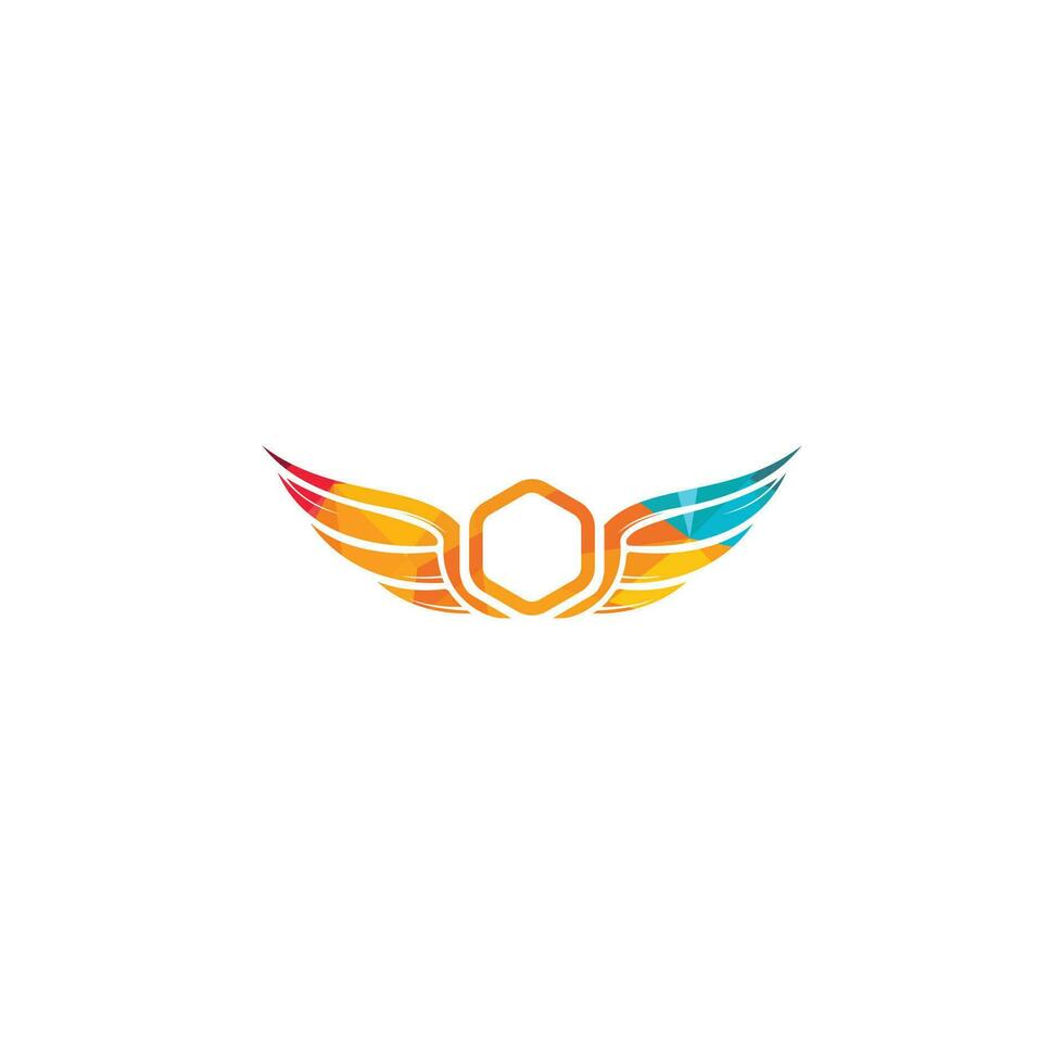 Wings logo vector design. Aviation logo concept.