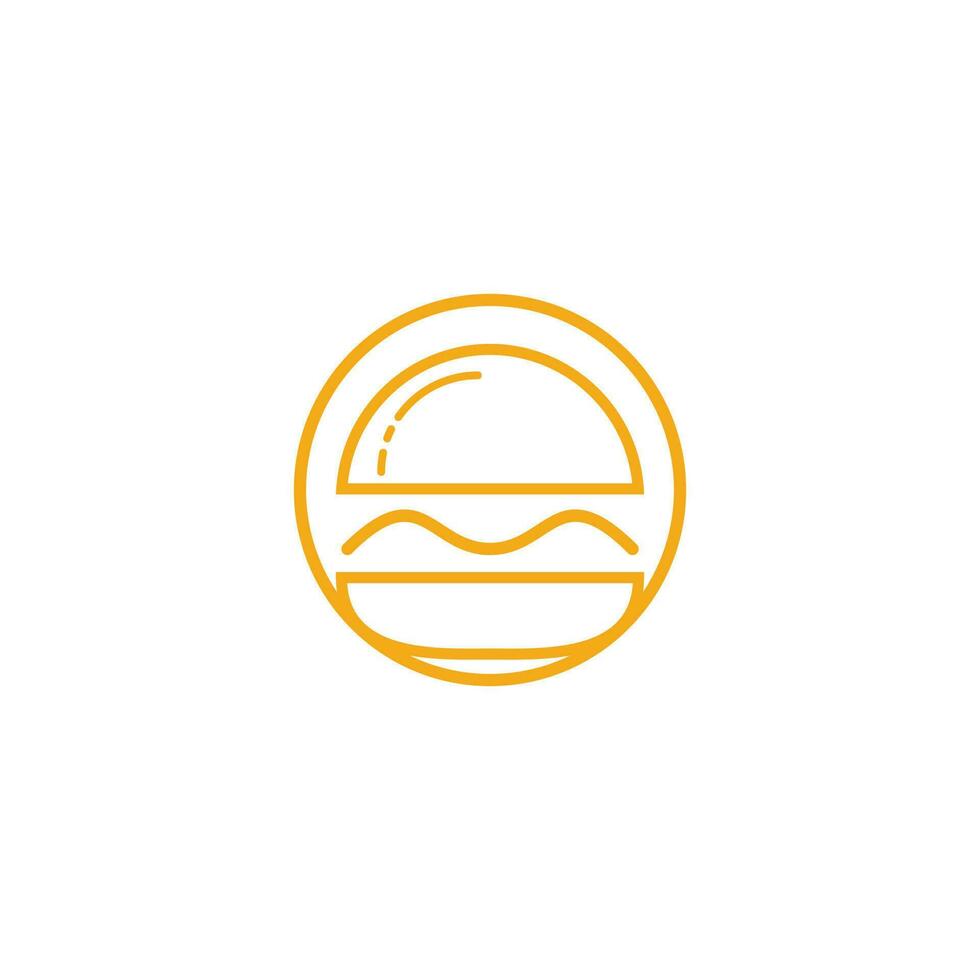 Burger vector logo design. Burger cafe logo.