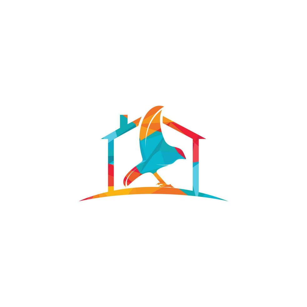 diseño de logotipo de vector de pájaro doméstico.