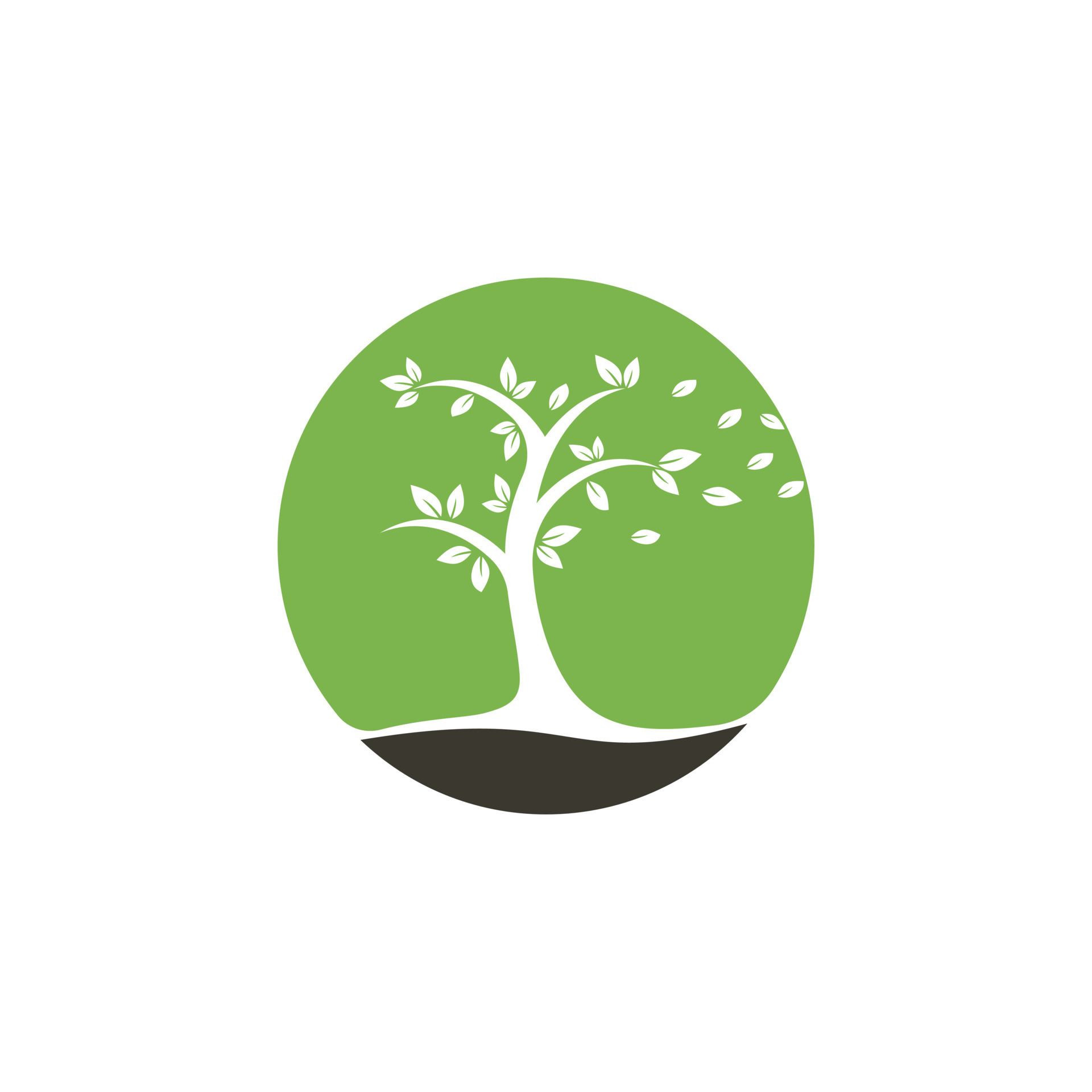 Tree logo design. Minimalist green tree logo symbol. 11474130 Vector