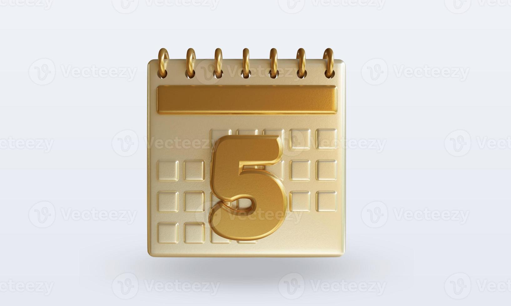 3d Calendar Five 11474257 Stock Photo at Vecteezy