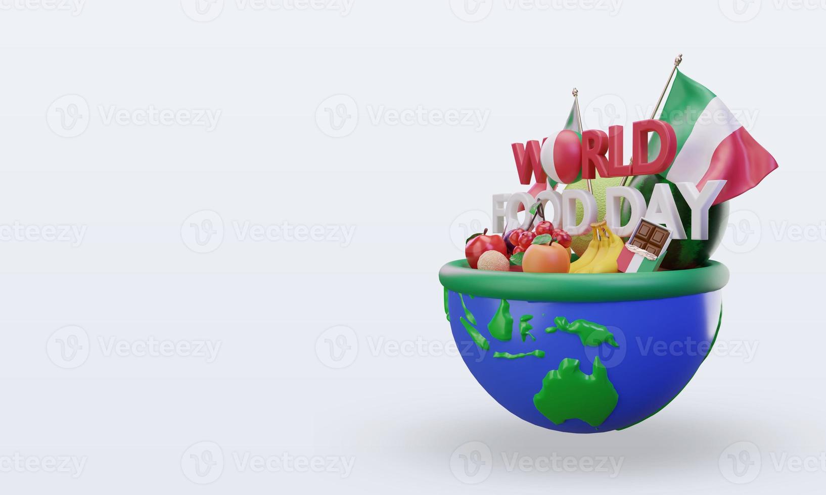 3d World Food Day Italy rendering right view photo