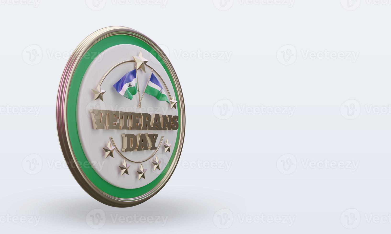 3d Veterans day Lesotho rendering left view photo