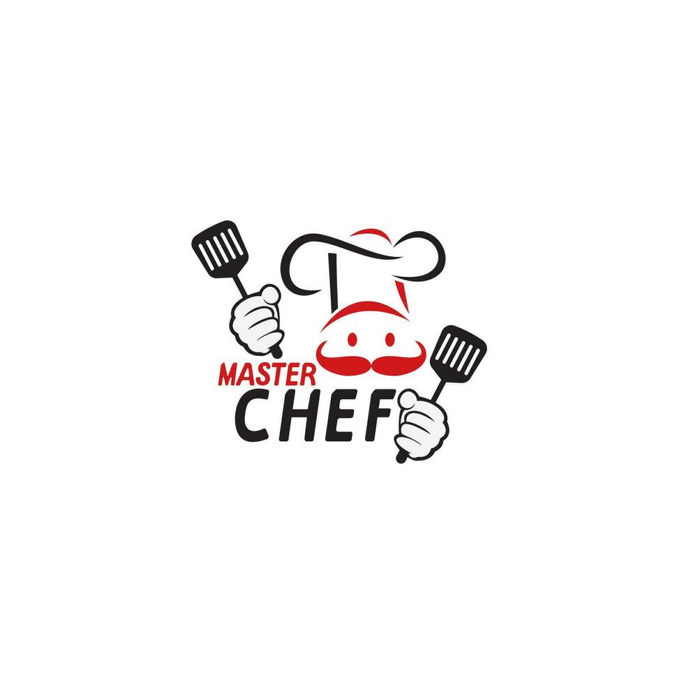 diseño de logotipo de vector de maestro chef. concepto de logotipo de cocina y restaurante.