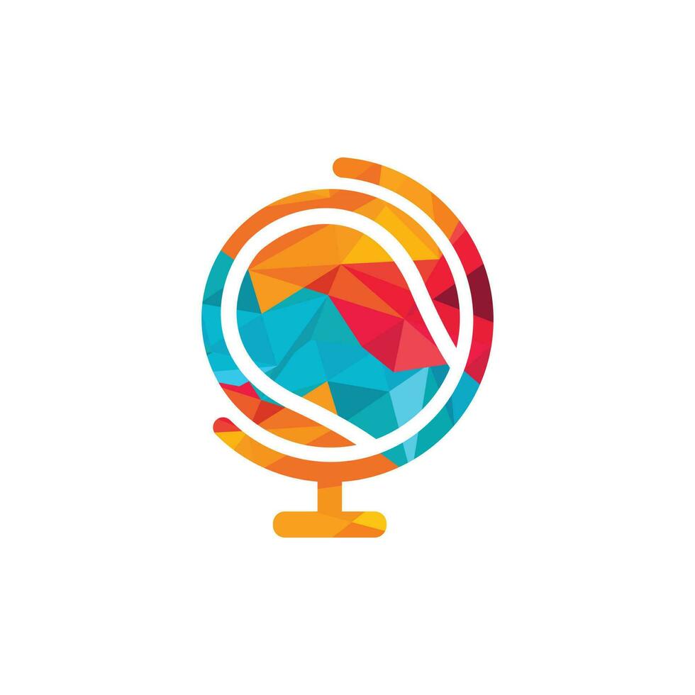 Tennis and globe logo design. Game and planet symbol or icon. vector