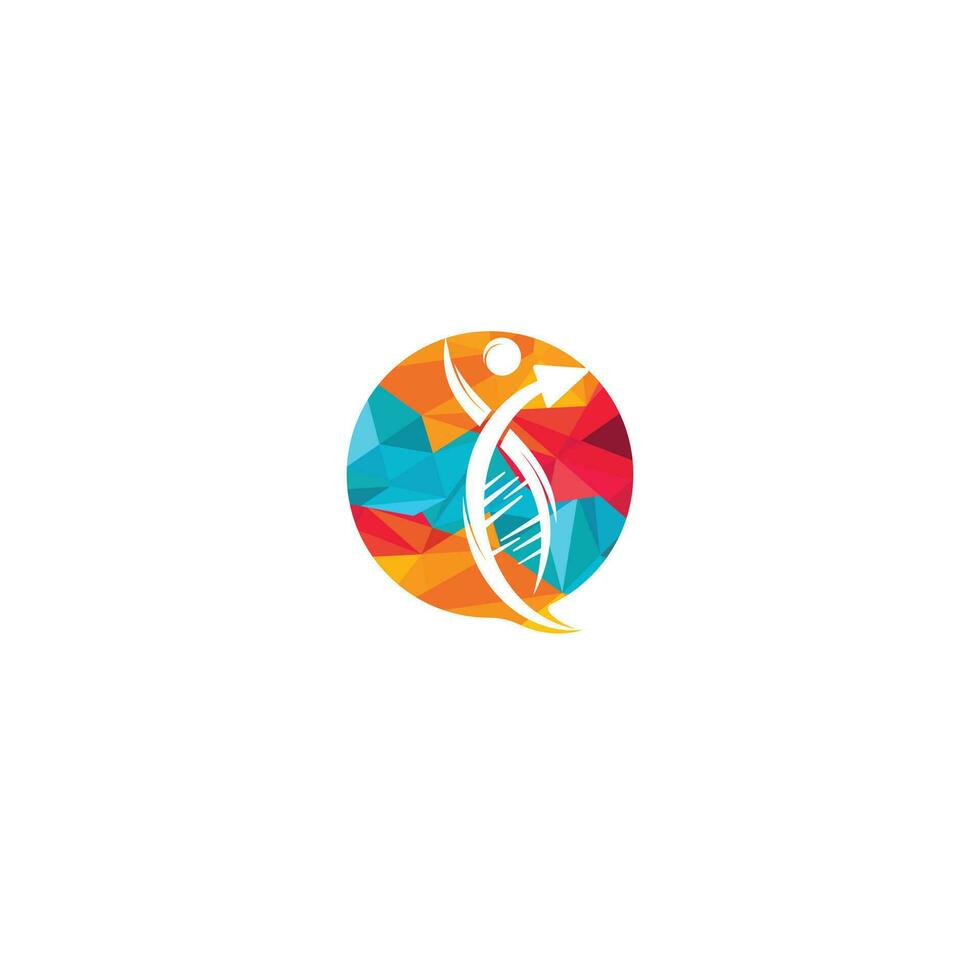 Human DNA and genetic logo design. vector