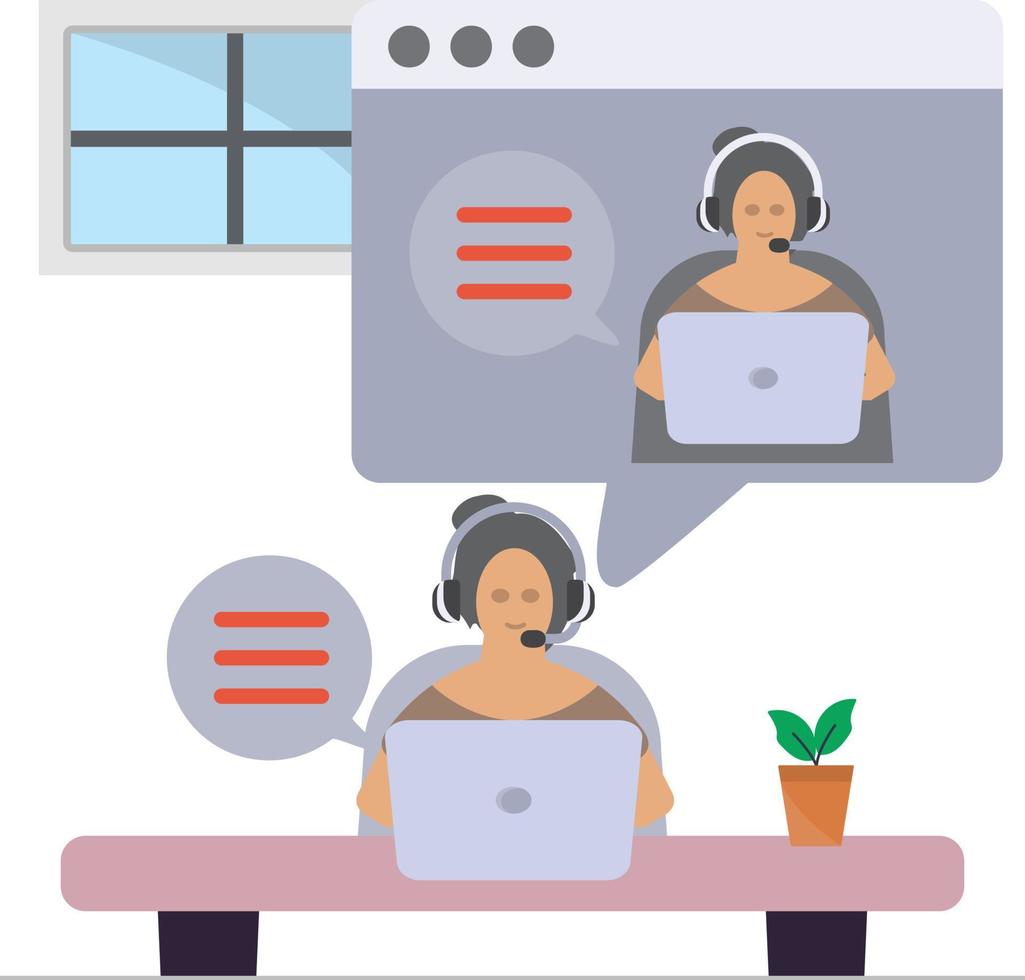 Online Learning Illustration vector