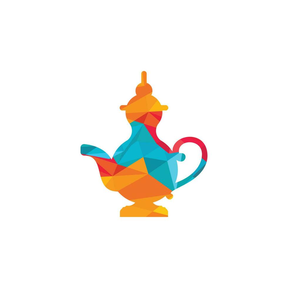 Islamic teapot vector design template. Traditional teapot Ramadan Arabic Islamic celebration vector illustration.
