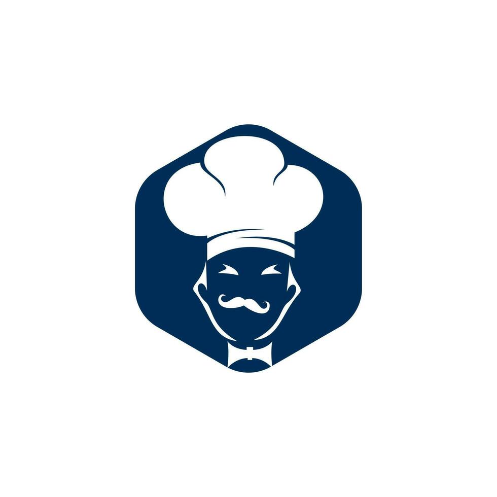 diseño de logotipo de vector de chef. concepto de logotipo de cocina y restaurante.