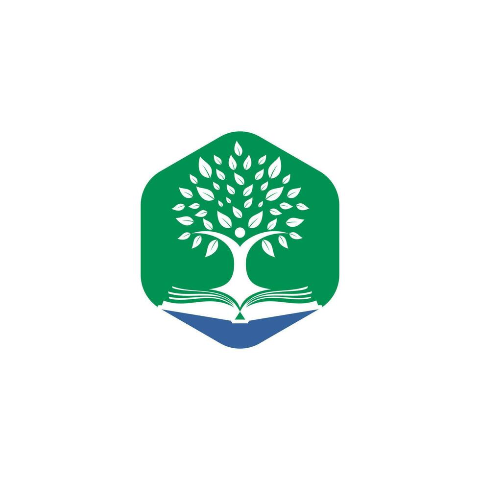 diseño del logotipo del árbol humano. diseño de logotipo de educación líder. vector