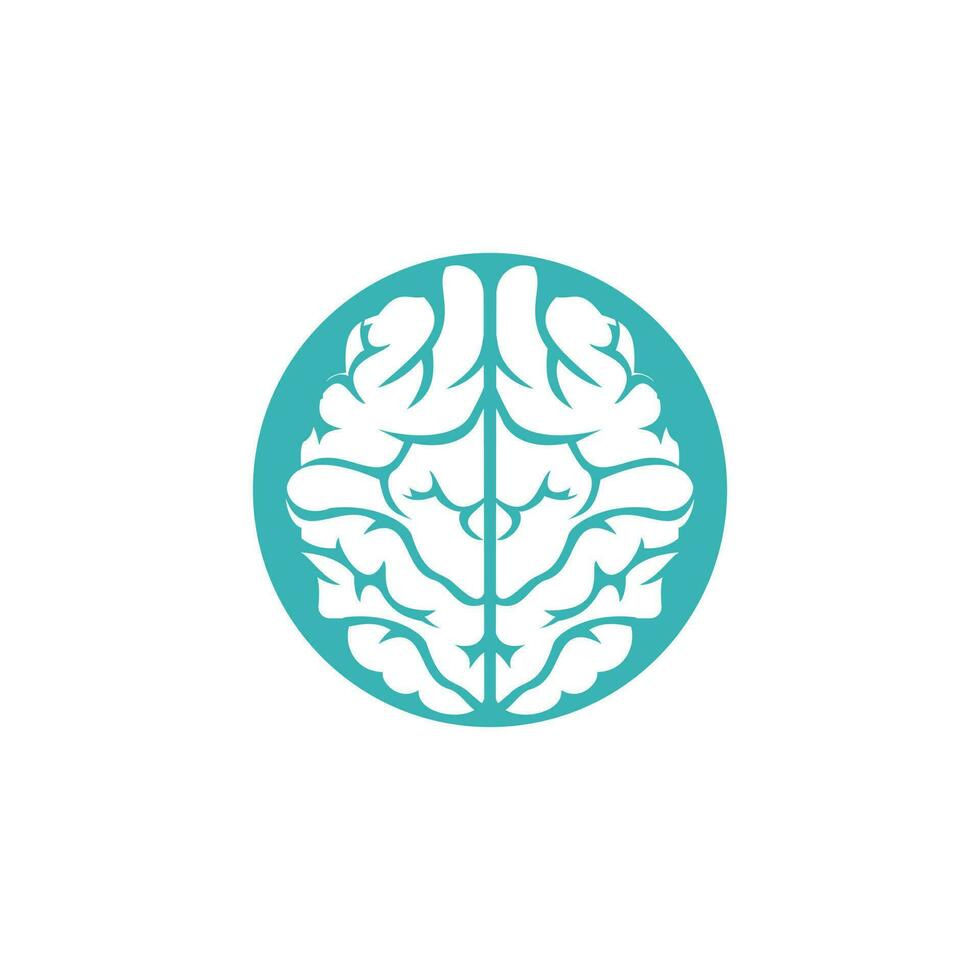 Creative brain logo design. Think idea concept.Brainstorm power thinking brain Logotype icon. vector