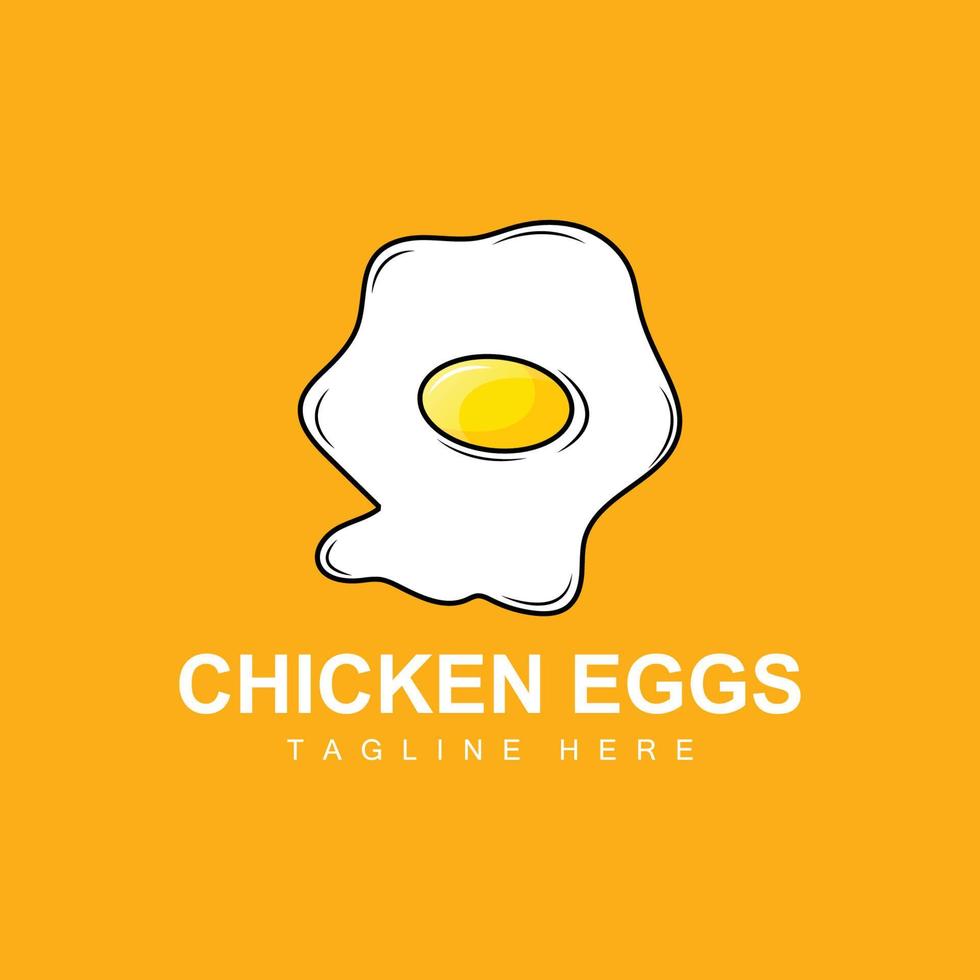 Egg logo design template. Natural Food Vector Of Egg Laying Animals. Line Art Design Logotype.