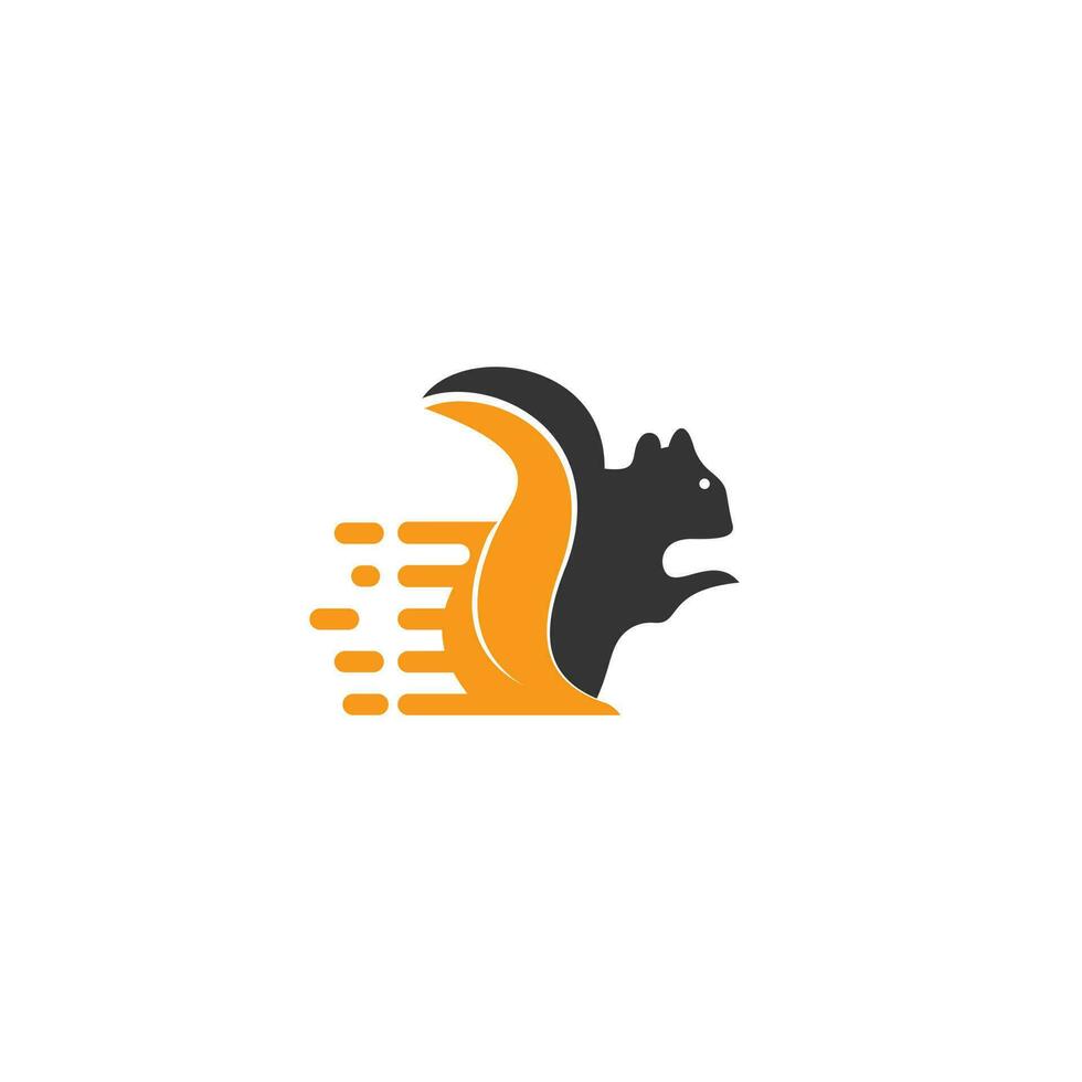 Squirrel vector logo design. Chipmunk logo design.