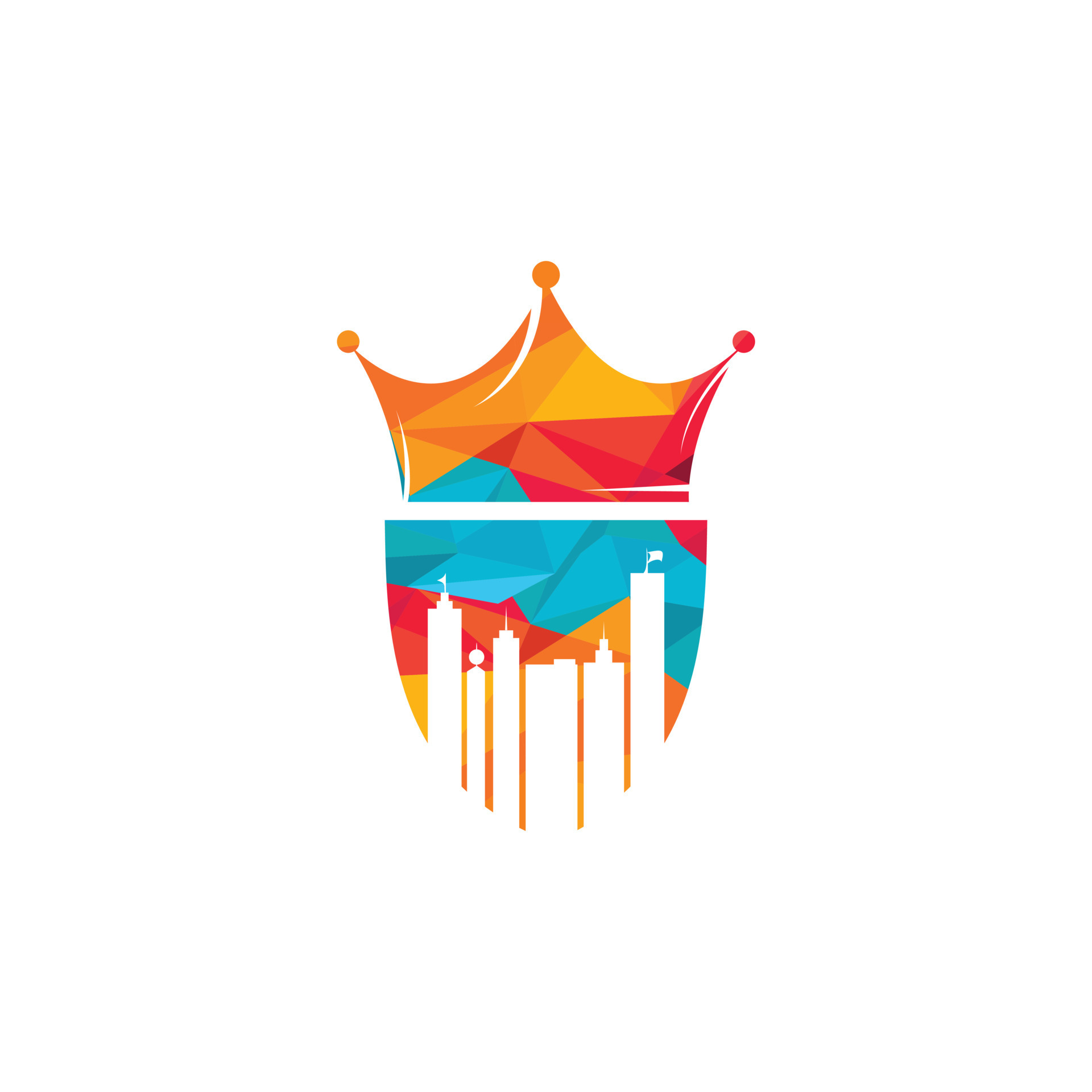 Urban King logo vector design. Crown city logo concept. 11474803 Vector