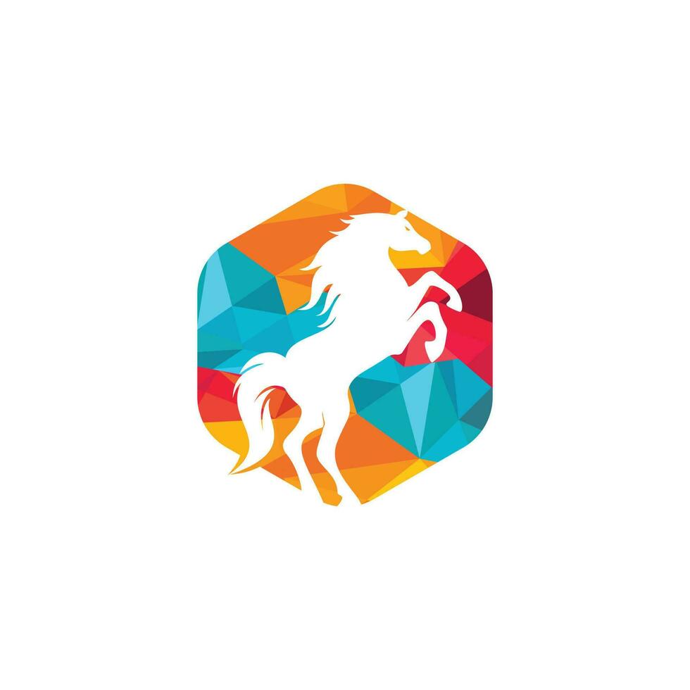 Horse vector logo design. Horse racing logo design.