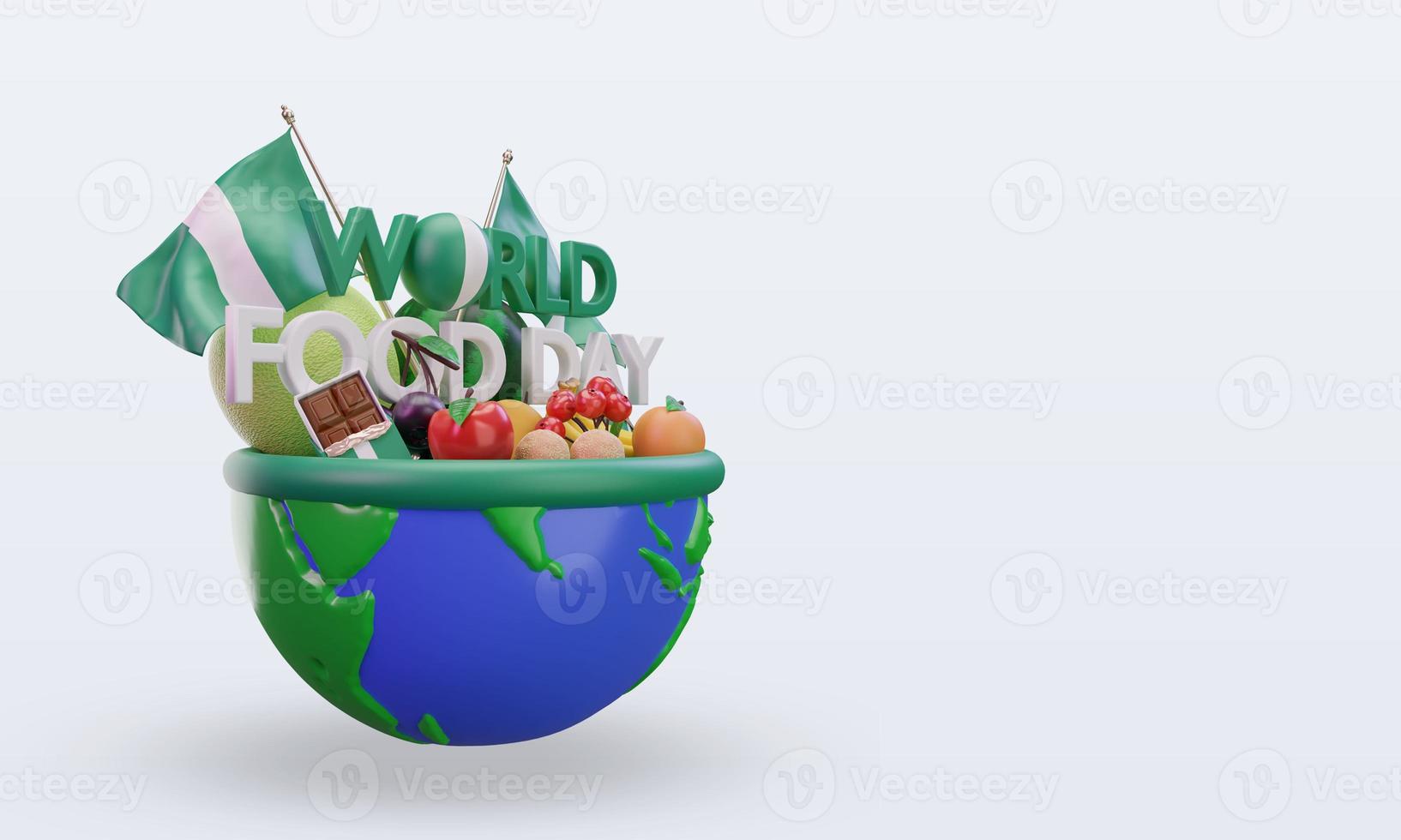 3d World Food Day Nigeria rendering left view photo