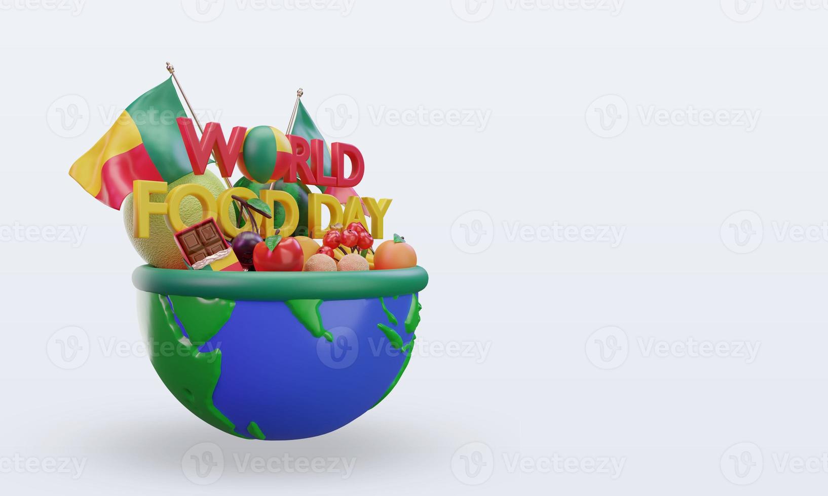 3d World Food Day Benin rendering left view photo