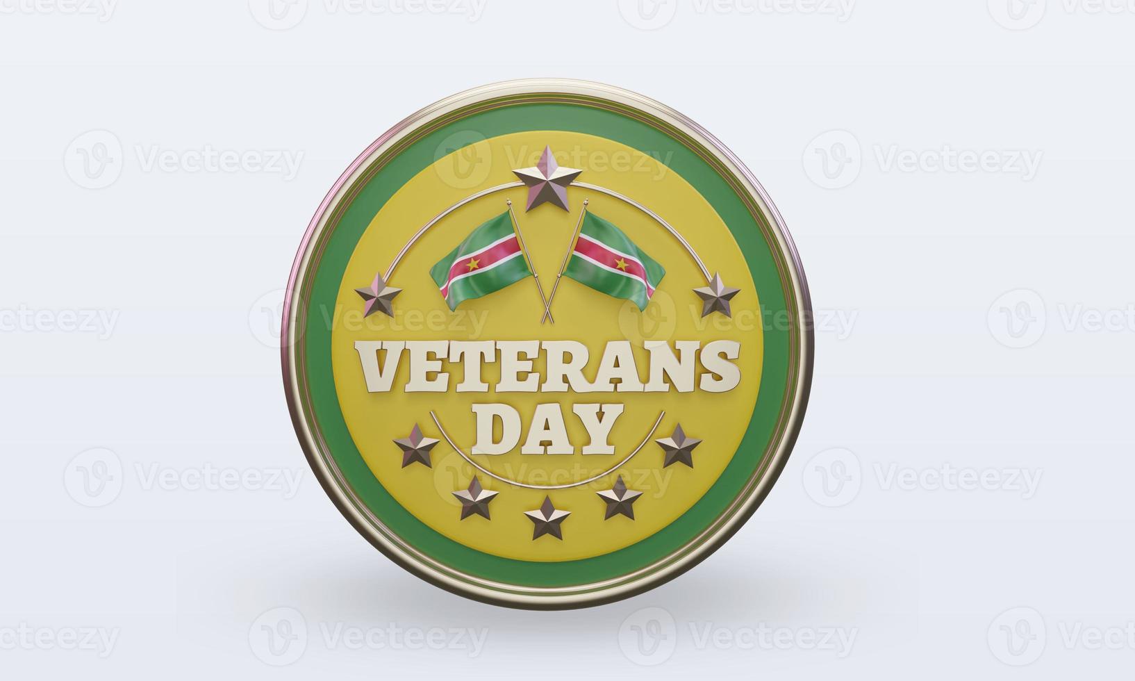 3d Veterans day Suriname rendering front view photo