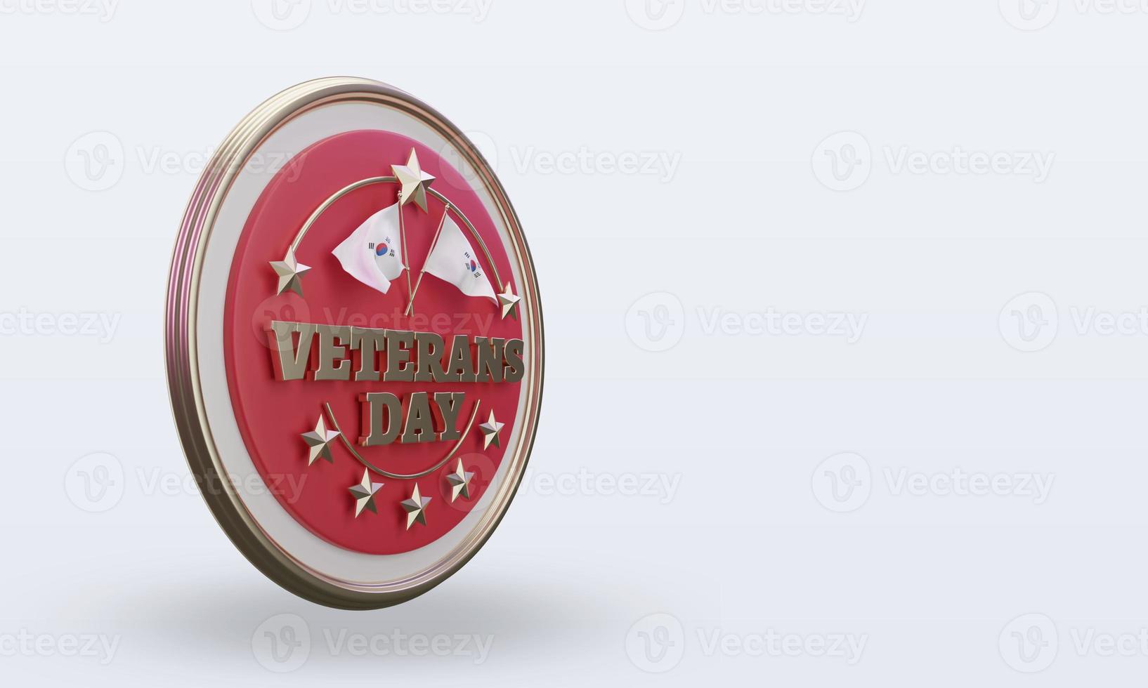 3d Veterans day South Korea rendering left view photo