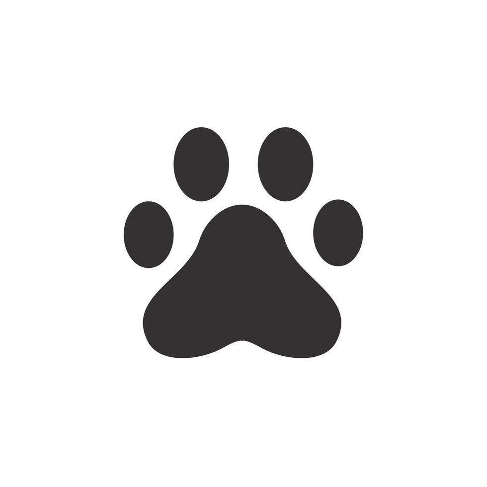 Dog and cat paws with sharp claws. cute animal footprints vector