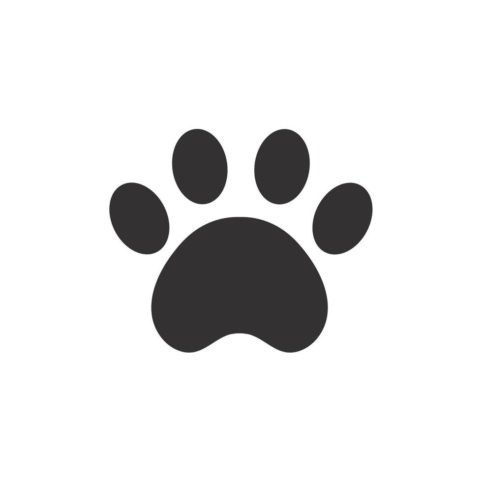 Dog and cat paws with sharp claws. cute animal footprints vector