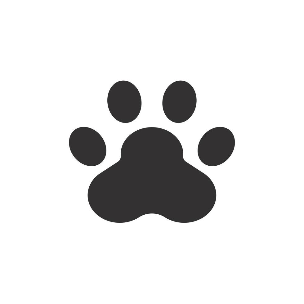 Dog and cat paws with sharp claws. cute animal footprints vector