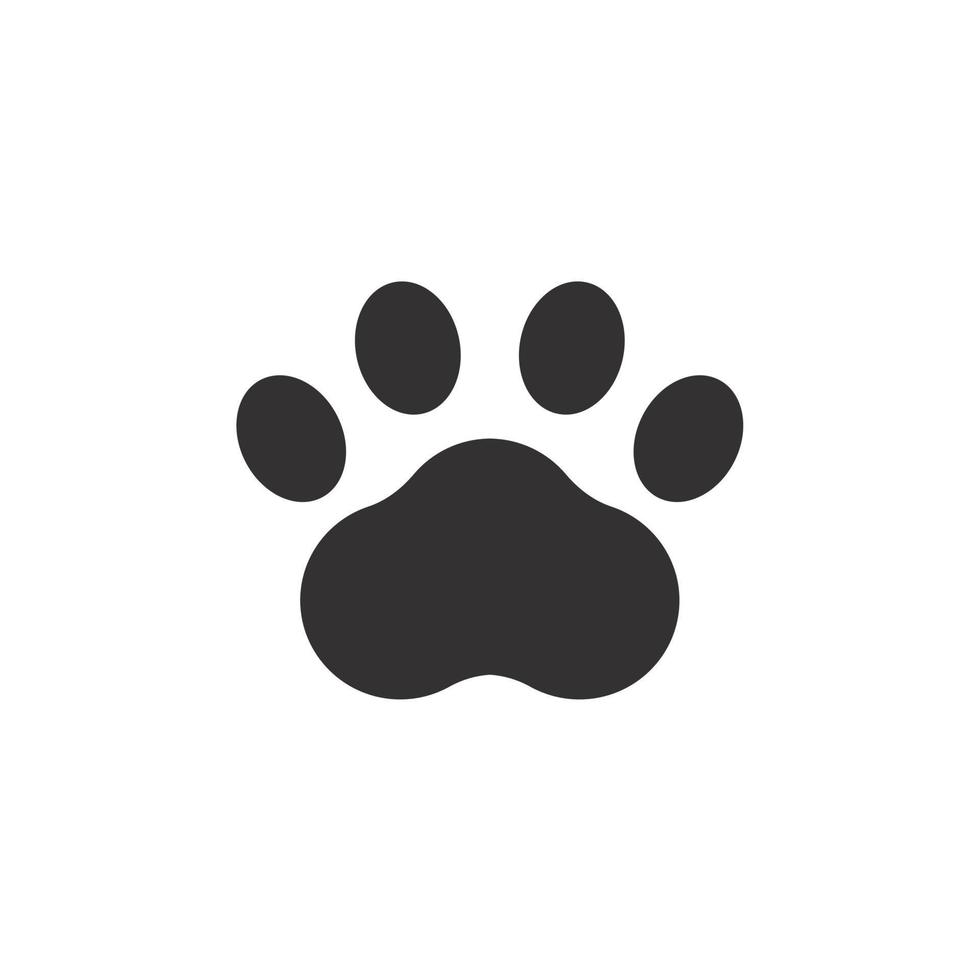 Dog and cat paws with sharp claws. cute animal footprints vector