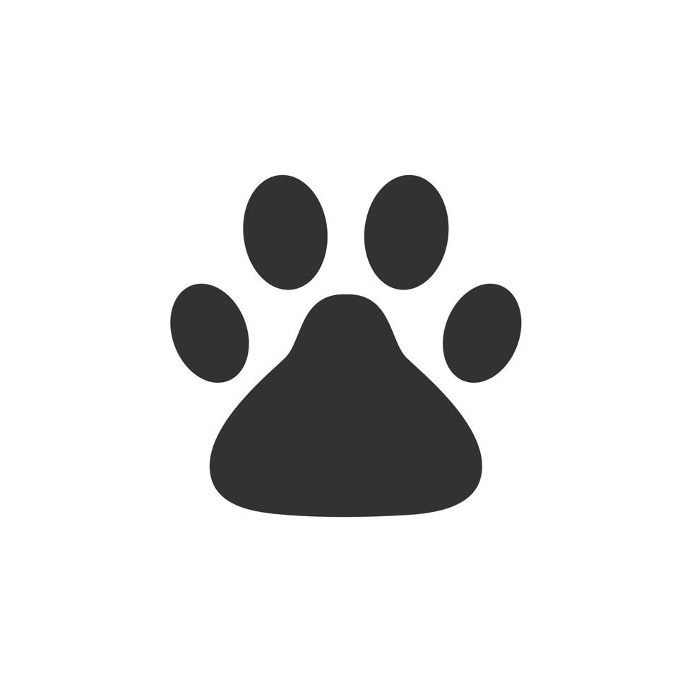 Dog and cat paws with sharp claws. cute animal footprints vector