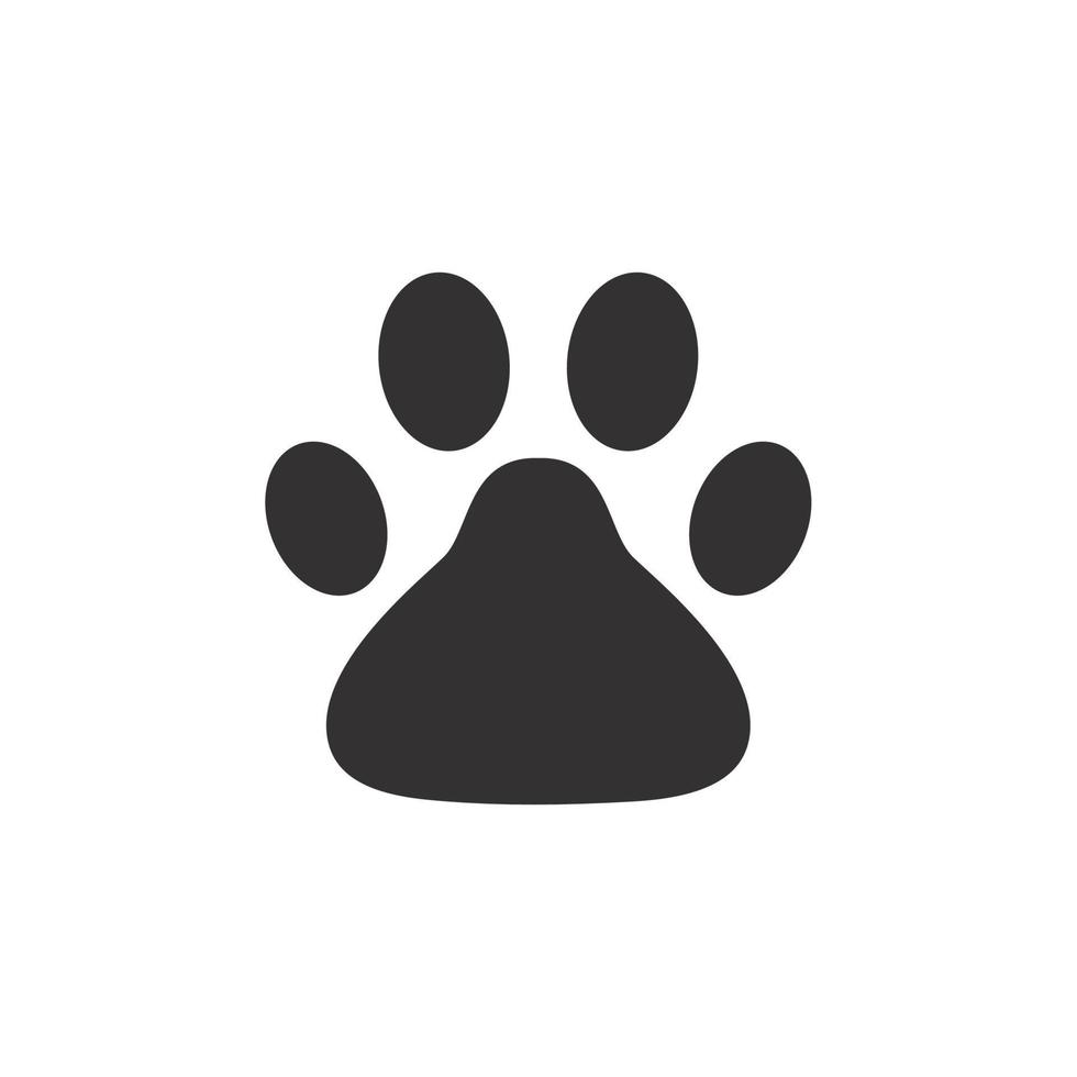 Dog and cat paws with sharp claws. cute animal footprints vector