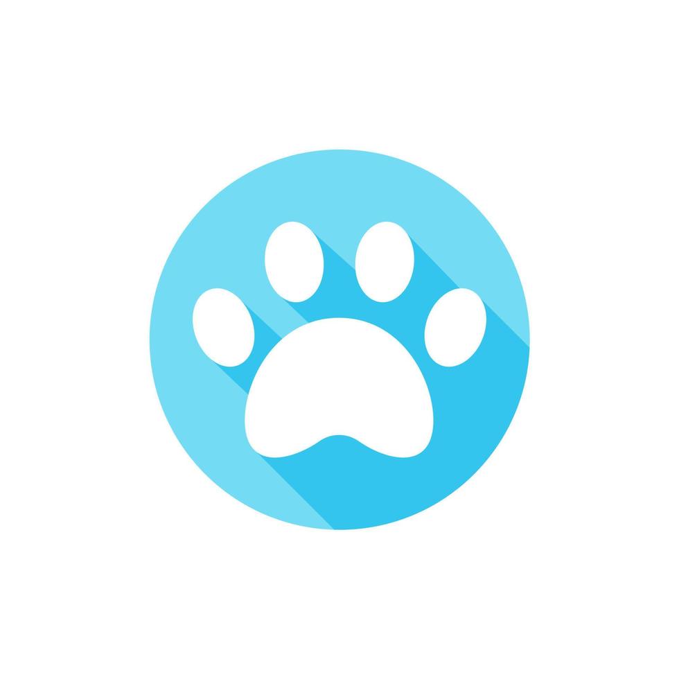 Dog and cat paws with sharp claws. cute animal footprints vector