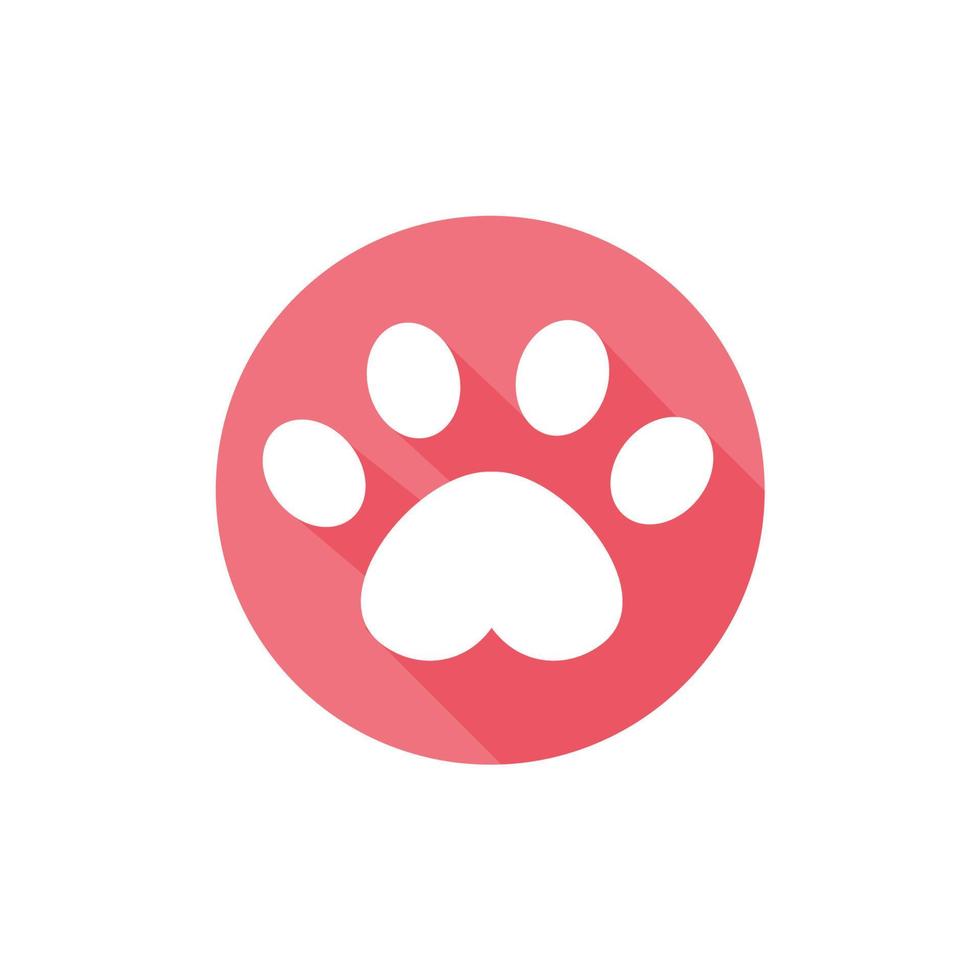 Dog and cat paws with sharp claws. cute animal footprints vector