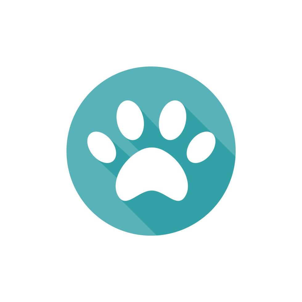 Dog and cat paws with sharp claws. cute animal footprints vector