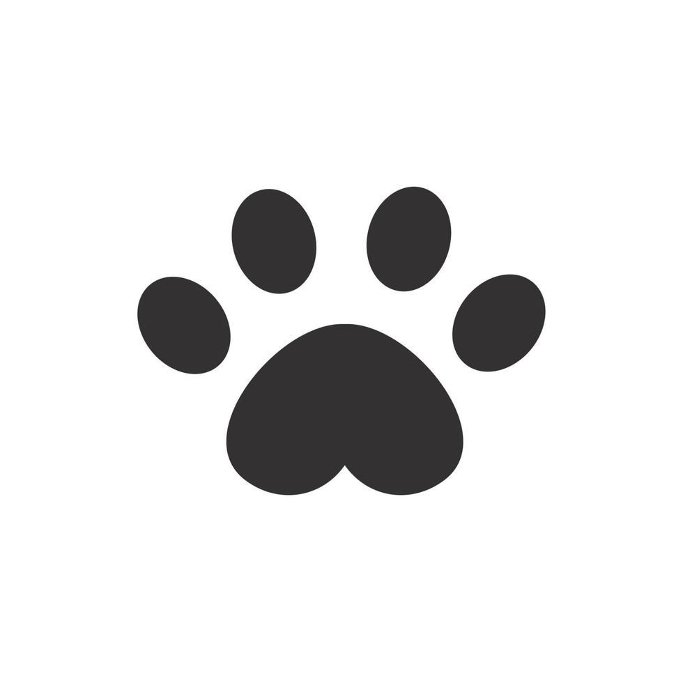 Dog and cat paws with sharp claws. cute animal footprints vector