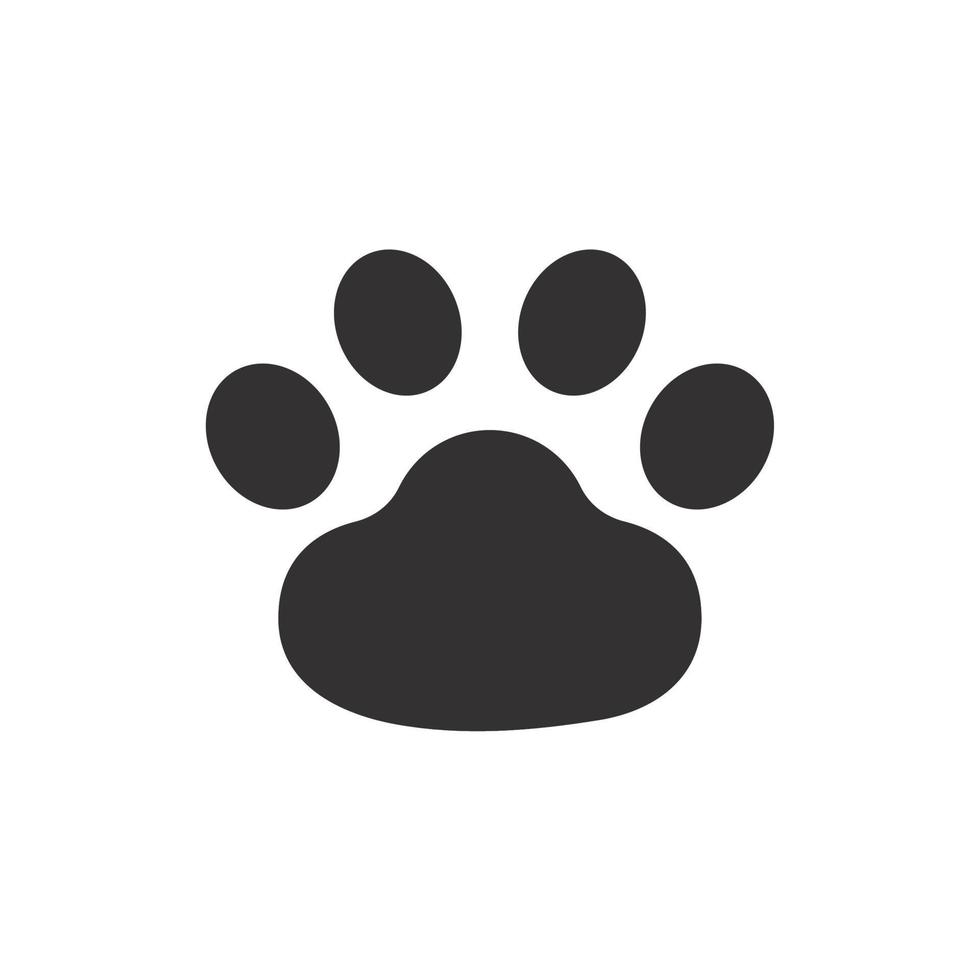 Dog and cat paws with sharp claws. cute animal footprints vector